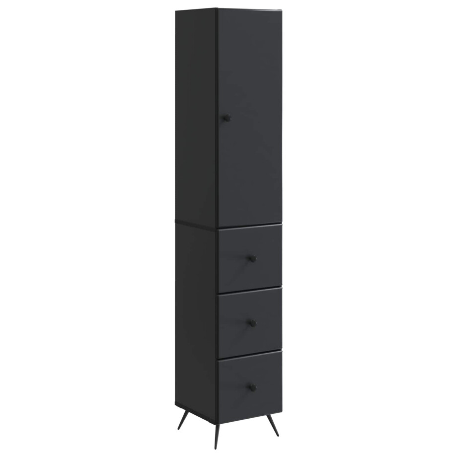 vidaXL Kastenset 2 pcs Zwart 34,5 x 34,5 x 90 cm Bewerkt hout vidaXL Kastenset 2 pcs Zwart 34,5 x 34,5 x 90 cm Bewerkt hout afbeelding 1