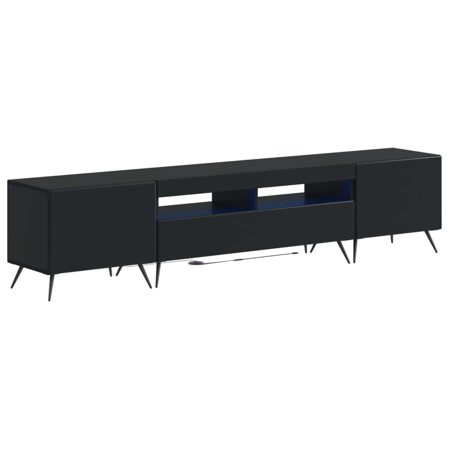 vidaXL 5-delige LED TV-kast Zwart Bewerkt hout vidaXL 5-delige LED TV-kast Zwart Bewerkt hout afbeelding 1