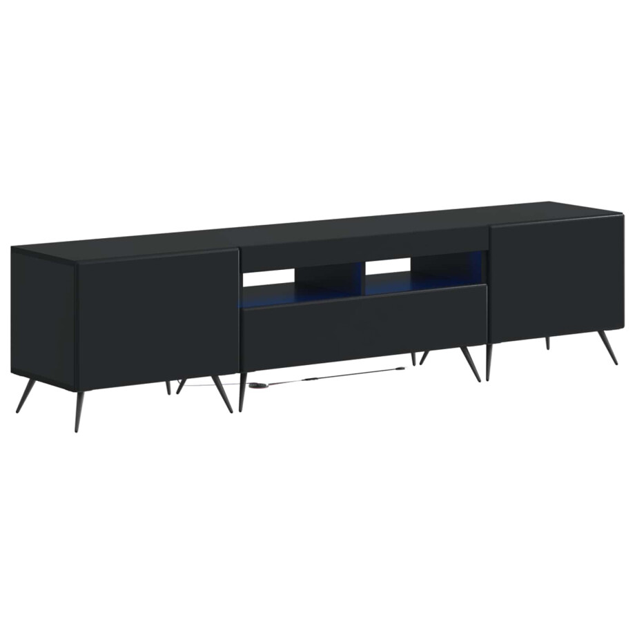 vidaXL 5-delige LED TV-kast Zwart Bewerkt hout vidaXL 5-delige LED TV-kast Zwart Bewerkt hout afbeelding 1