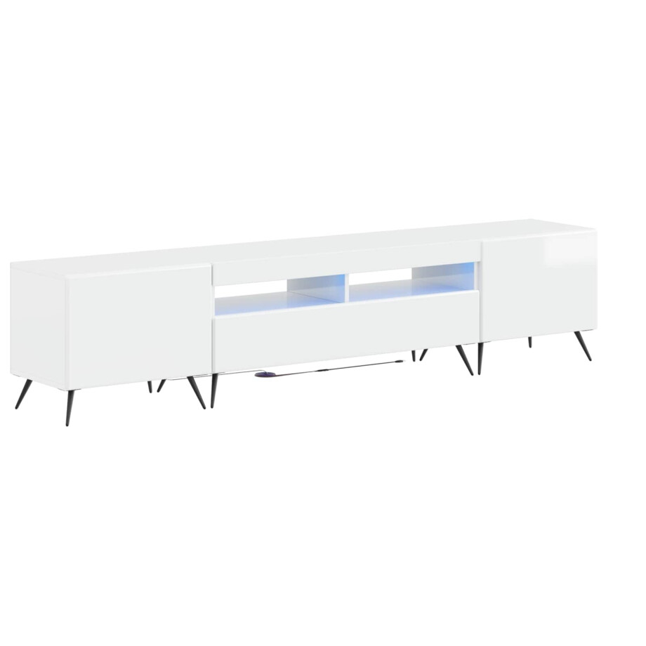 vidaXL 5-delige LED TV-kast Hoogglans Wit Bewerkt hout vidaXL 5-delige LED TV-kast Hoogglans Wit Bewerkt hout afbeelding 1