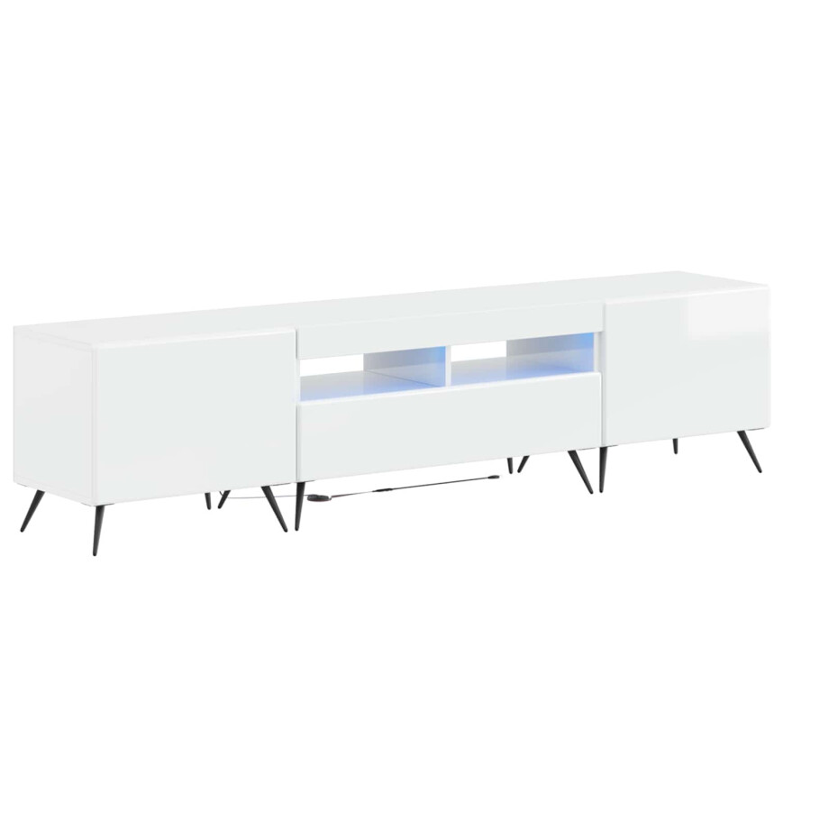 vidaXL 5-delige LED TV-kast Hoogglans Wit Bewerkt hout vidaXL 5-delige LED TV-kast Hoogglans Wit Bewerkt hout afbeelding 1