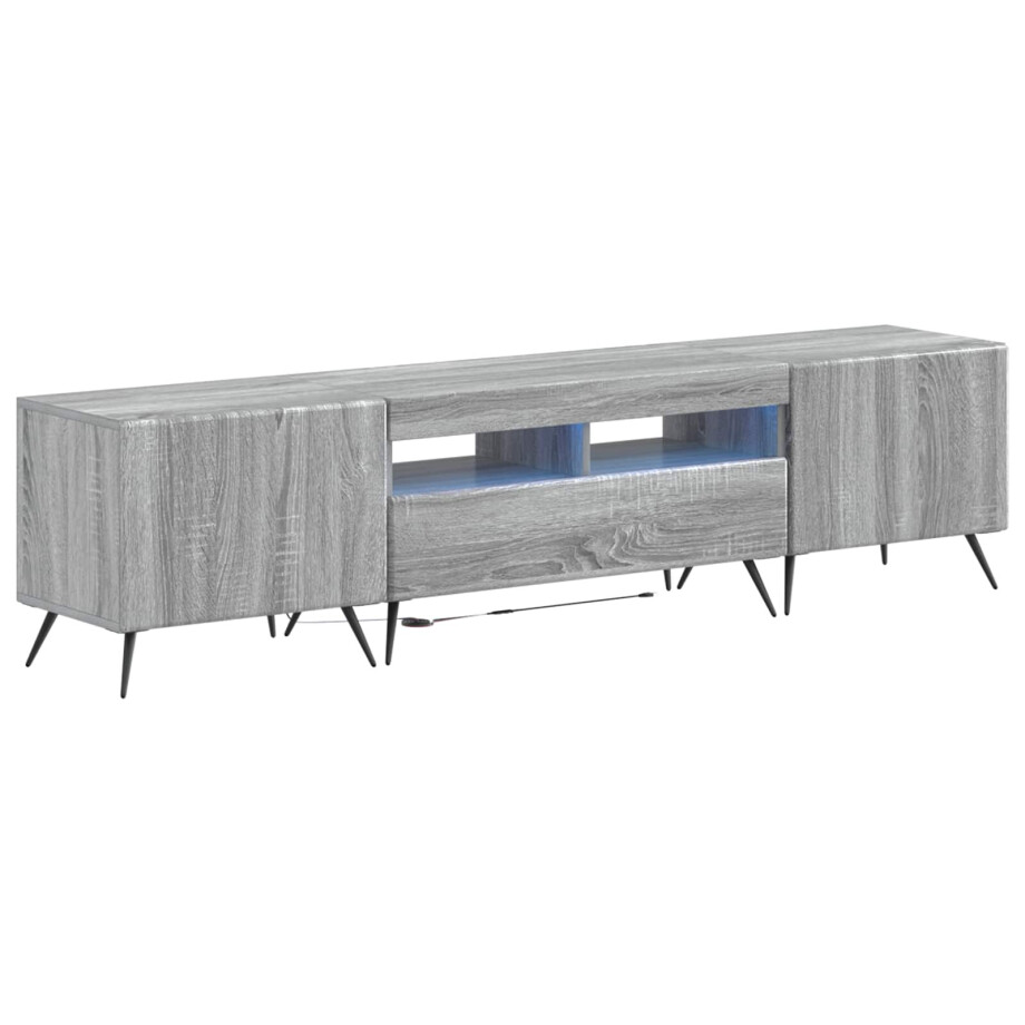 vidaXL 5-delige LED TV-kast Grijs Sonoma Bewerkt hout afbeelding 1
