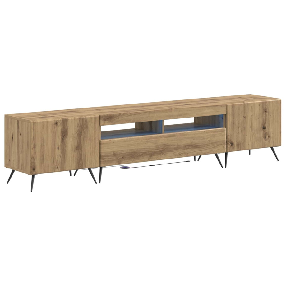 vidaXL 5-delige LED TV-kast Artisanaal eiken Bewerkt hout vidaXL 5-delige LED TV-kast Artisanaal eiken Bewerkt hout afbeelding 1