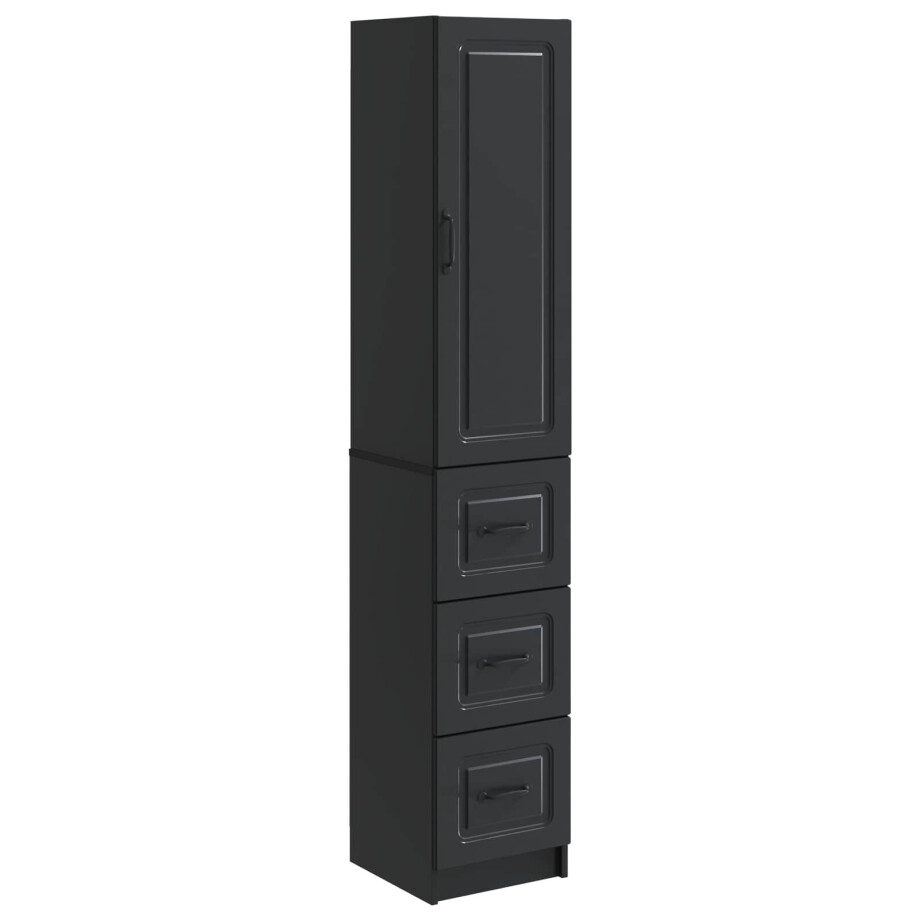 vidaXL Kastenset 2 pcs Zwart 33 x 34,5 x 87 cm Bewerkt hout vidaXL Kastenset 2 pcs Zwart 33 x 34,5 x 87 cm Bewerkt hout afbeelding 1