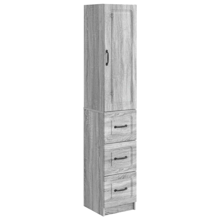 vidaXL Kastenset 2 pcs Grijs Sonoma 33 x 34,5 x 87 cm Bewerkt hout afbeelding 1