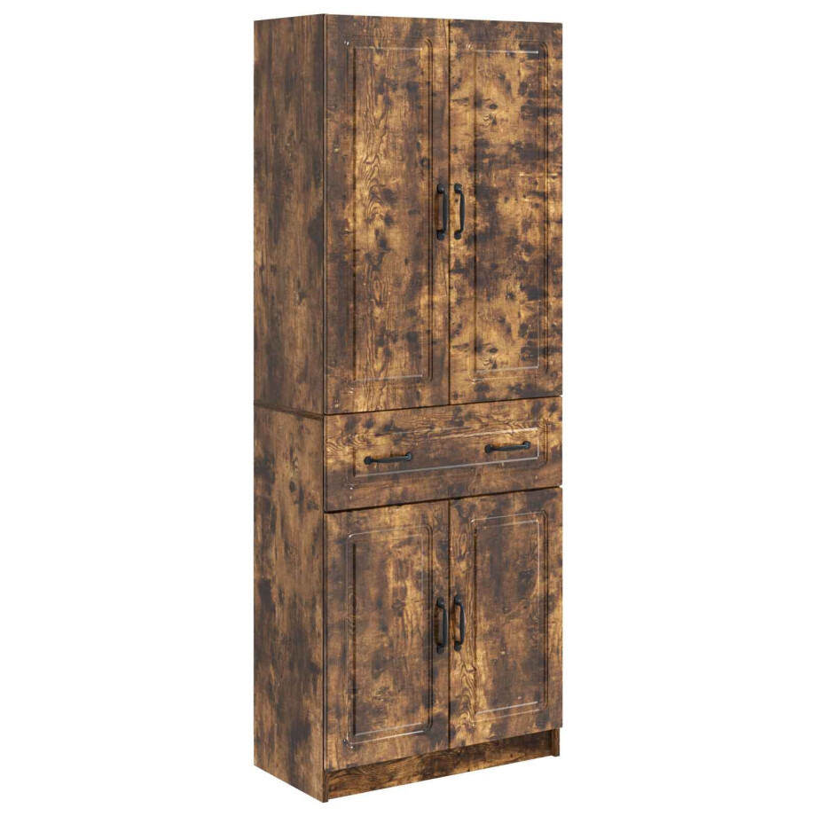 vidaXL Kastenset 2 pcs Gerookt eiken Bewerkt hout afbeelding 1