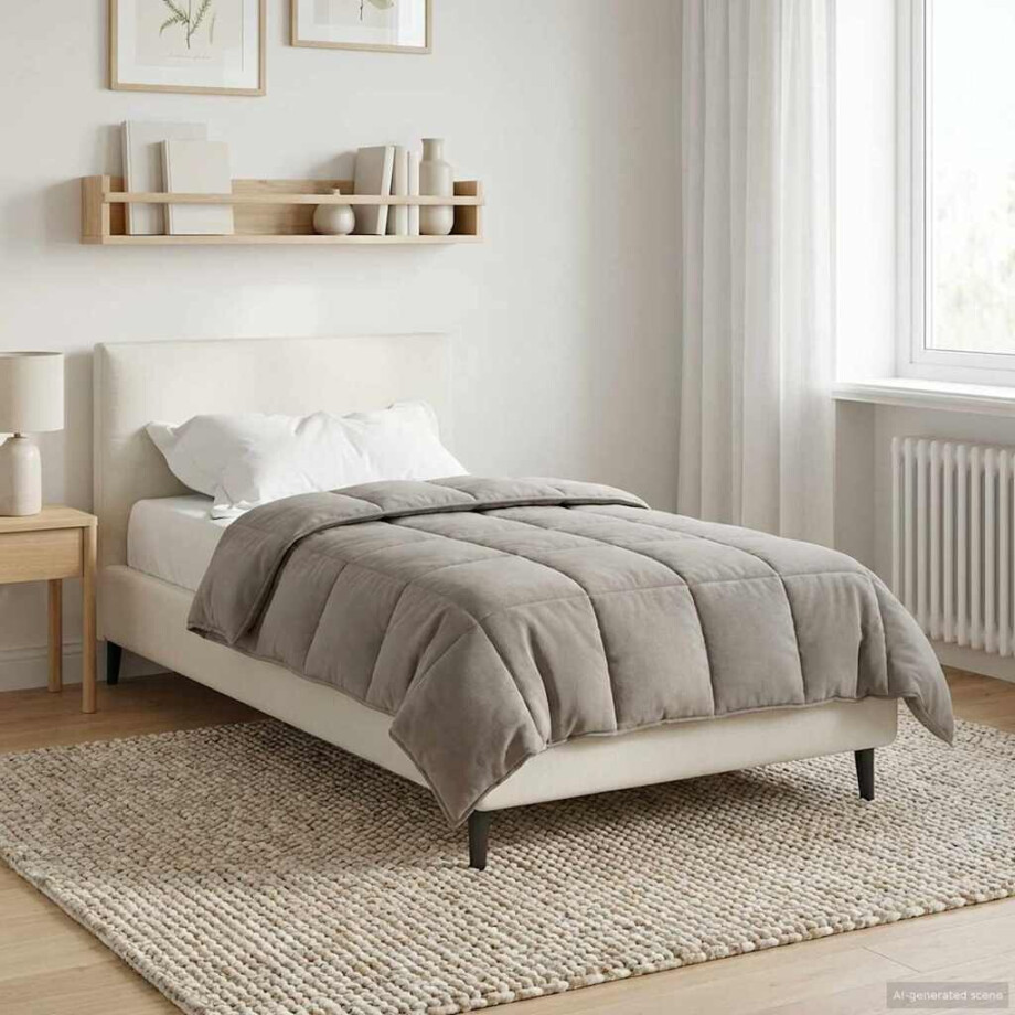 vidaXL Zomer Dekbed Roze 135 x 200 cm Microfiber en Teddy fleece afbeelding 1