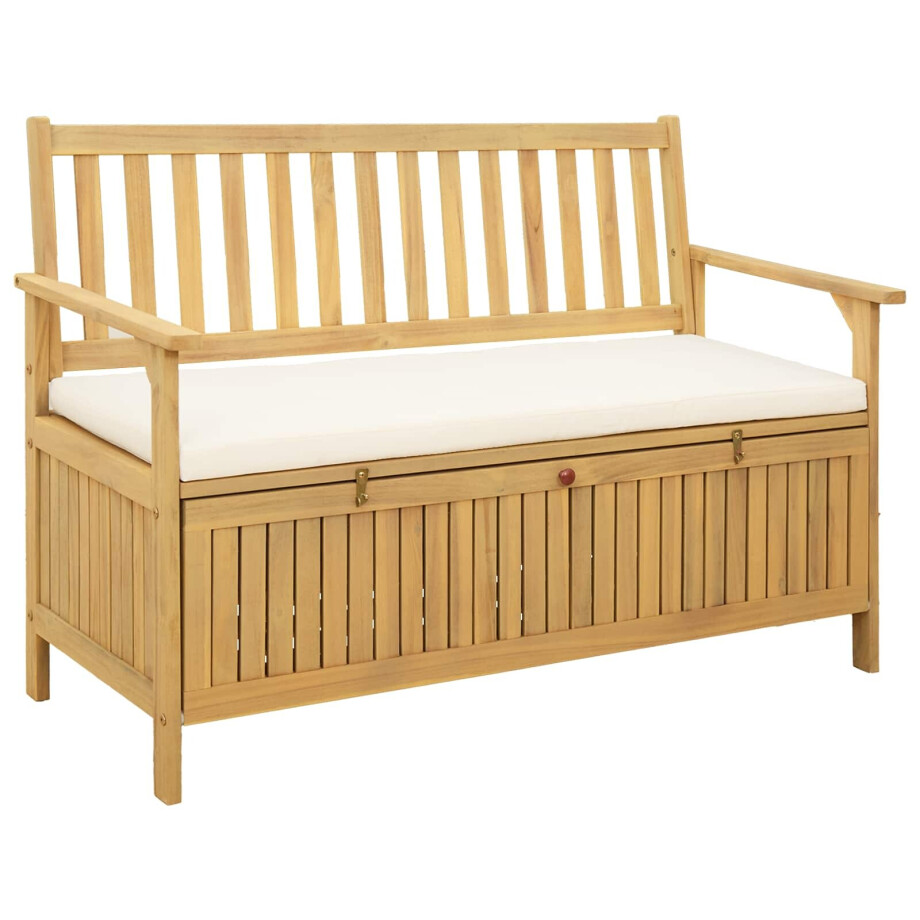 vidaXL Opslagbank met kussen met opslag met de deur 120 x 63 x 84 cm vidaXL Opslagbank met kussen met opslag met de deur 120 x 63 x 84 cm afbeelding 1