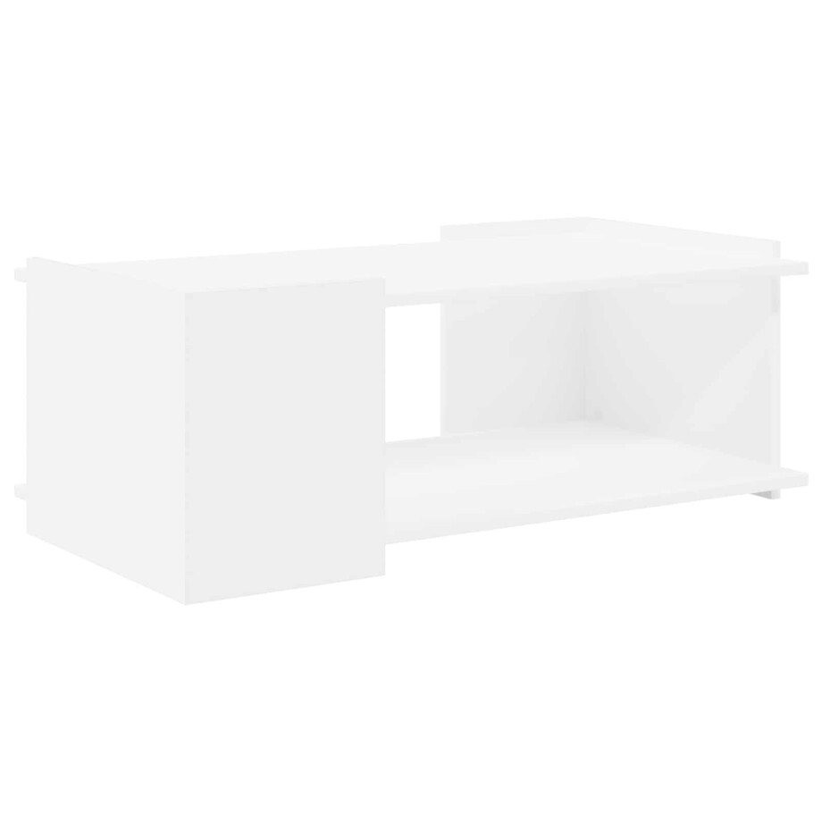 vidaXL Salontafel Wit 90 x 50 x 33 cm Bewerkt hout afbeelding 1