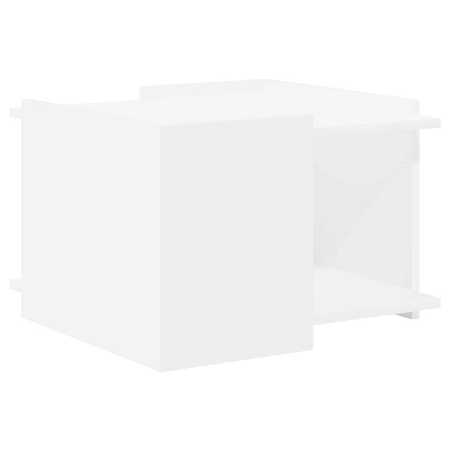 vidaXL Salontafel Wit 50,5 x 50 x 33 cm Bewerkt hout afbeelding 1