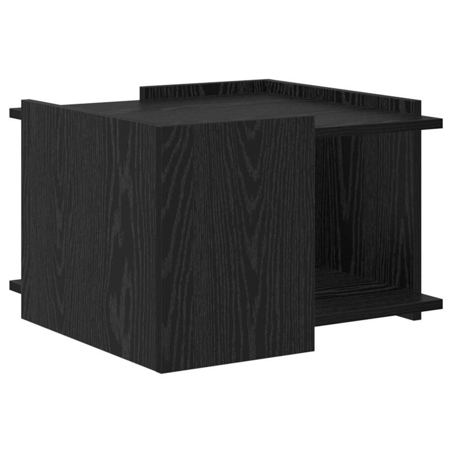 vidaXL Salontafel Zwart eiken 50,5 x 50 x 33 cm Bewerkt hout afbeelding 1