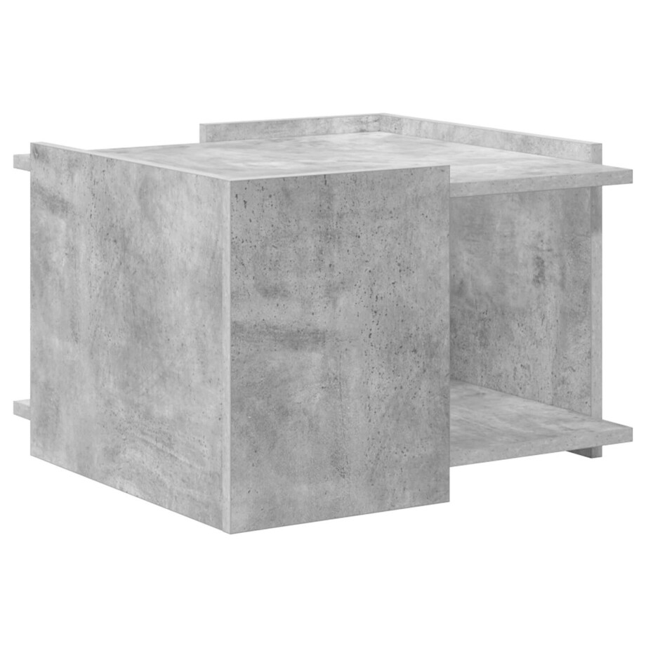 vidaXL Salontafel Betongrijs 50,5 x 50 x 33 cm Bewerkt hout afbeelding 1