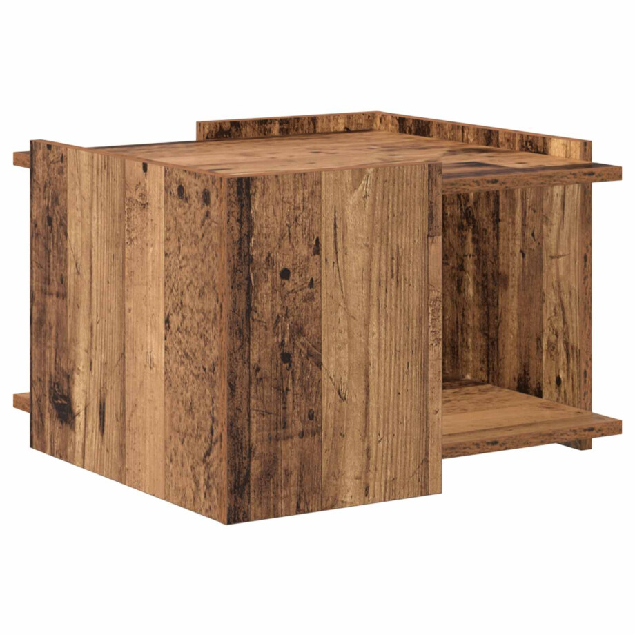 vidaXL Salontafel Oud hout 50,5 x 50 x 33 cm Bewerkt hout vidaXL Salontafel Oud hout 50,5 x 50 x 33 cm Bewerkt hout afbeelding 1