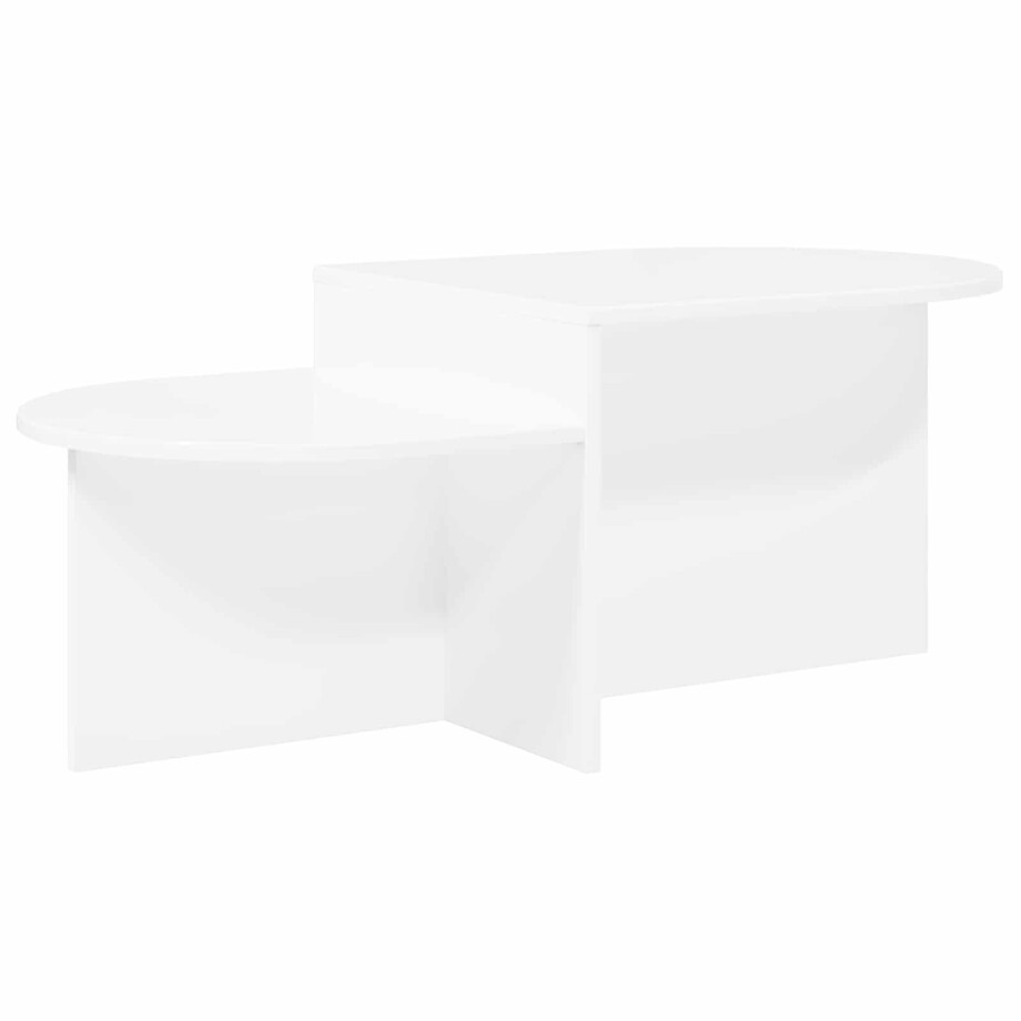 vidaXL Salontafel Wit 100 x 50 x 40 cm Bewerkt hout afbeelding 1