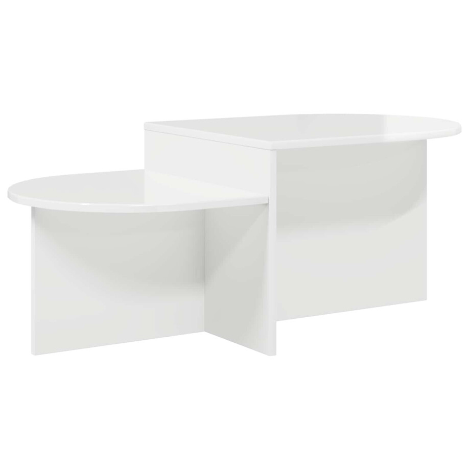 vidaXL Salontafel Hoogglans Wit 100 x 50 x 40 cm Bewerkt hout afbeelding 1