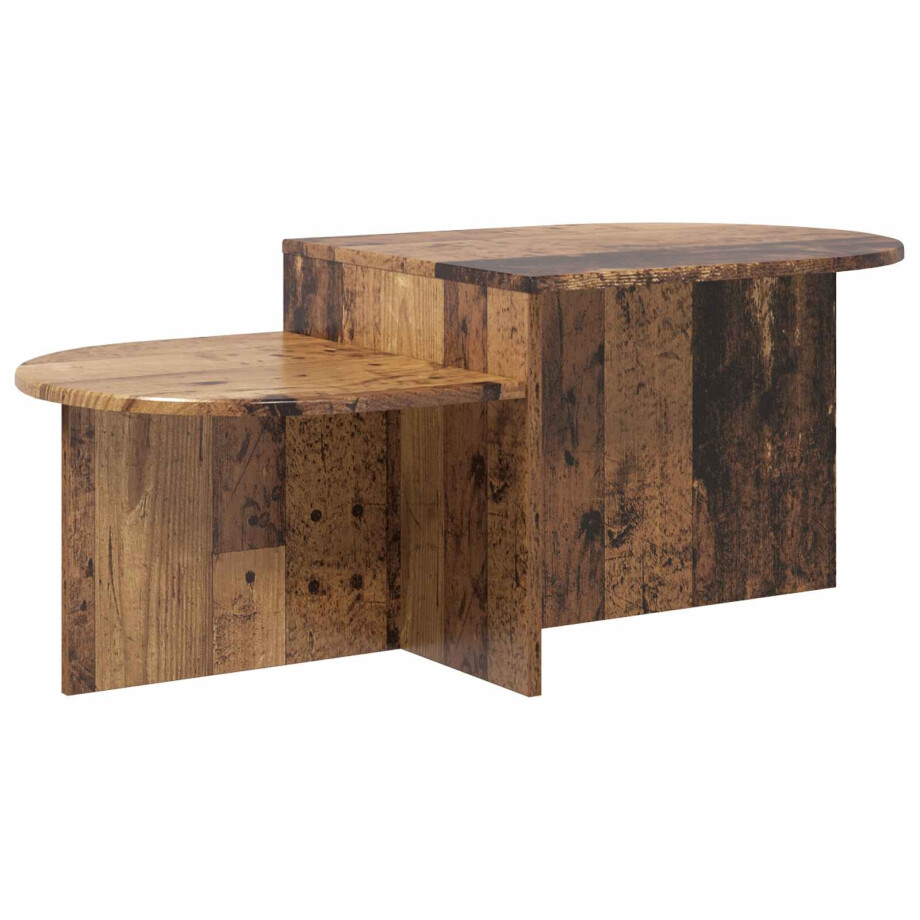vidaXL Salontafel Oud hout 100 x 50 x 40 cm Bewerkt hout afbeelding 1