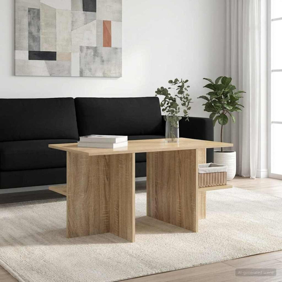 vidaXL Salontafel Sonoma Eiken 87 x 50 x 45 cm Geconstrueerd hout vidaXL Salontafel Sonoma Eiken 87 x 50 x 45 cm Geconstrueerd hout afbeelding 1