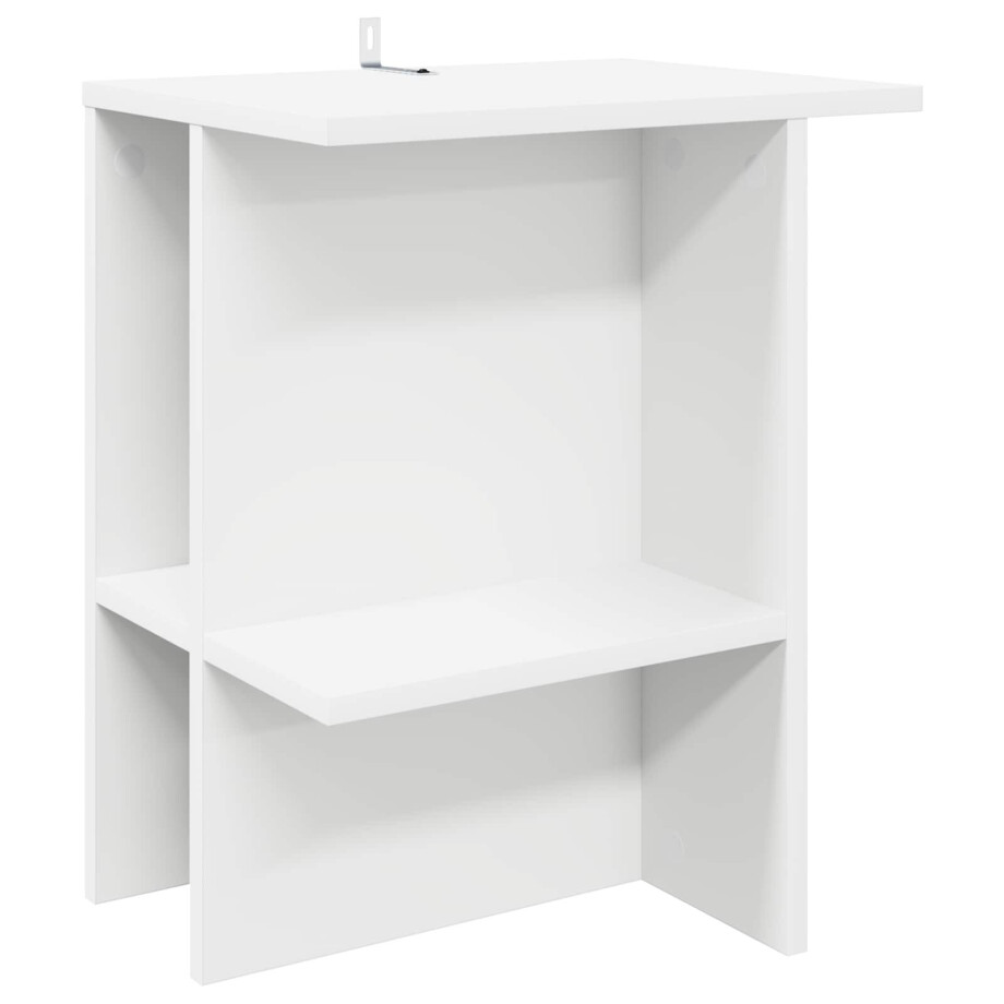 vidaXL Salontafel Wit 40 x 30 x 49 cm Bewerkt hout vidaXL Salontafel Wit 40 x 30 x 49 cm Bewerkt hout afbeelding 1