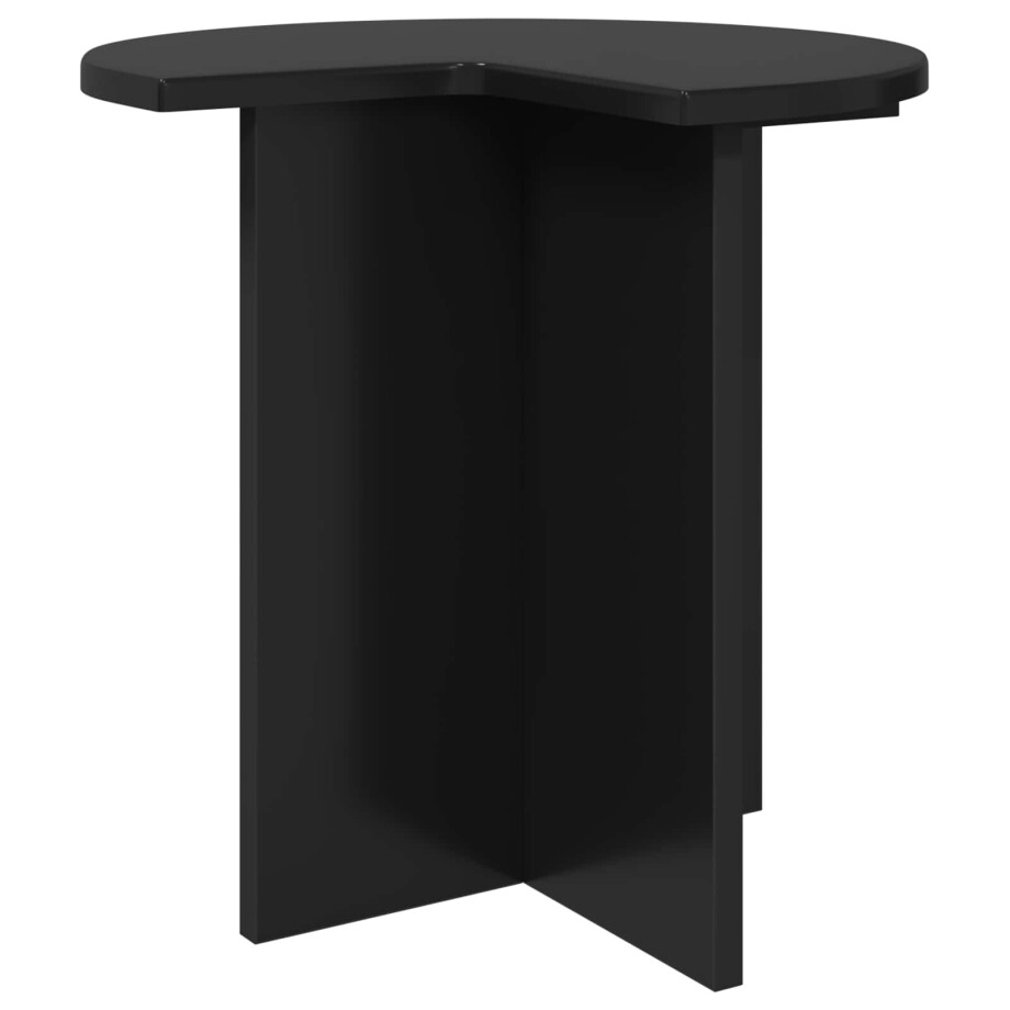 vidaXL Bijzettafel met opslag Zwart eiken Ø 39 x 38 cm Bewerkt hout afbeelding 1