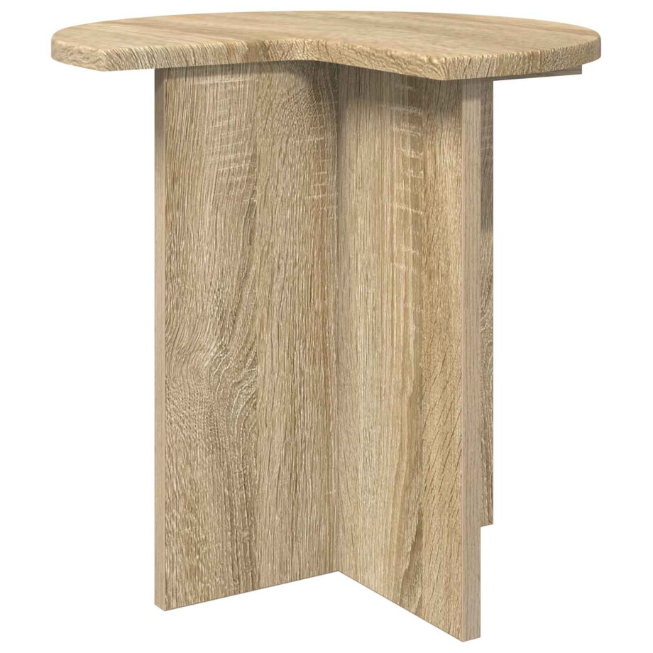vidaXL Bijzettafel met opslag Sonoma Eiken Ø 39 x 38 cm Bewerkt hout afbeelding 1