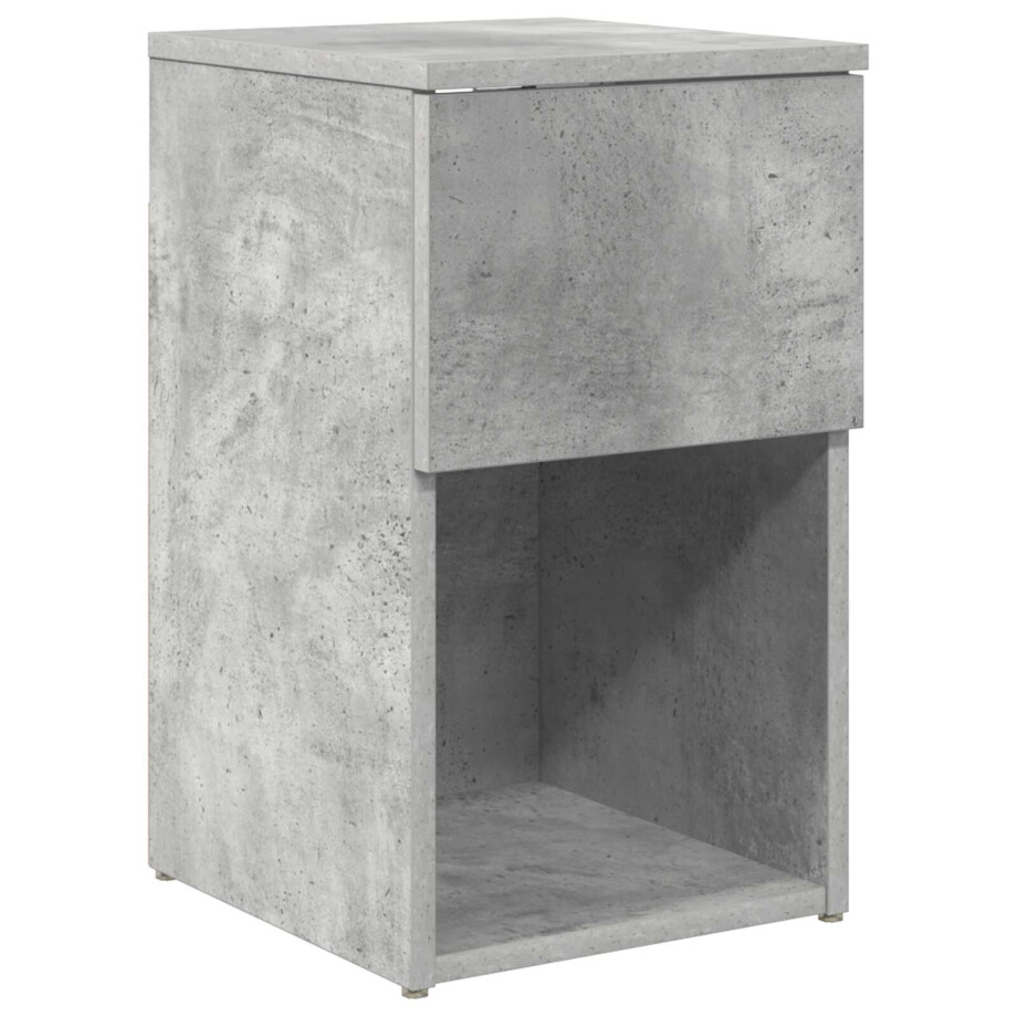 vidaXL Bed kast Betongrijs 29 x 31,5 x 49 cm Bewerkt hout afbeelding 1
