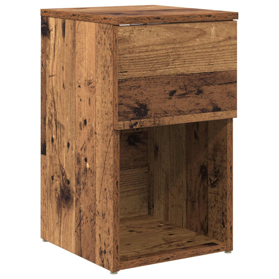 vidaXL Bed kast Oud hout 29 x 31,5 x 49 cm Bewerkt hout afbeelding 1