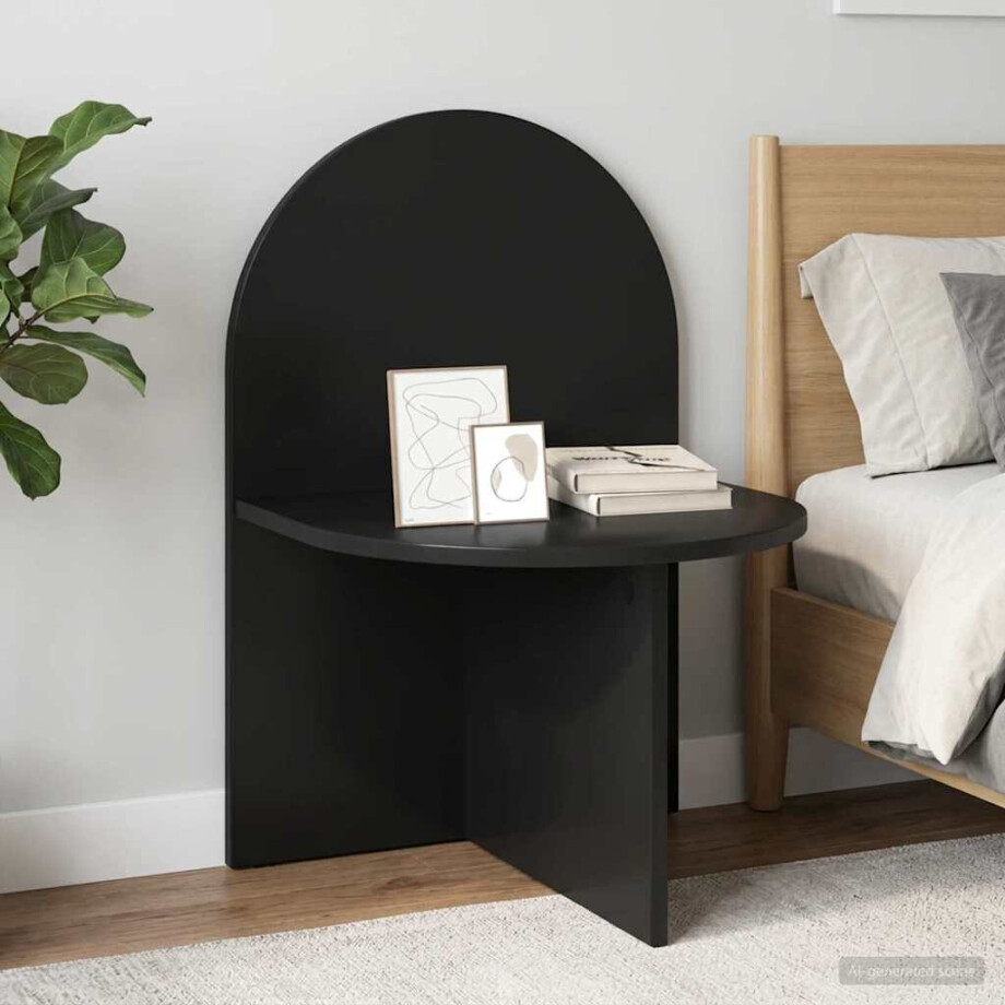 vidaXL Nachtkastje 2 pcs Zwart eiken 48 x 49 x 65 cm vidaXL Nachtkastje 2 pcs Zwart eiken 48 x 49 x 65 cm afbeelding 1