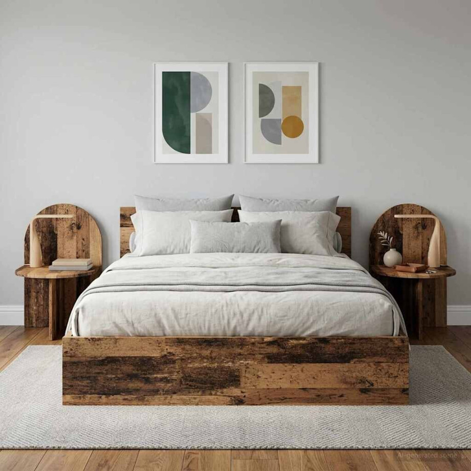 vidaXL Nachtkastje 2 pcs Oud hout 48 x 49 x 65 cm Geconstrueerd hout vidaXL Nachtkastje 2 pcs Oud hout 48 x 49 x 65 cm Geconstrueerd hout afbeelding 1