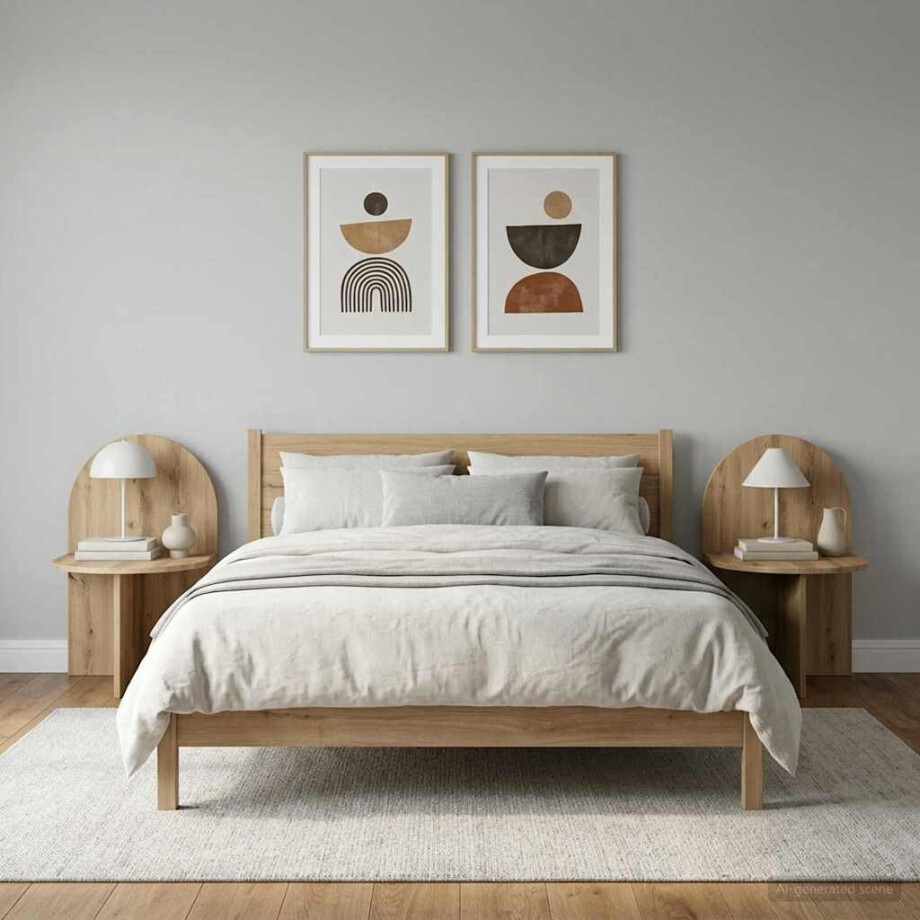 vidaXL Nachtkastje 2 pcs Artisanaal eiken 48 x 49 x 65 cm afbeelding 1