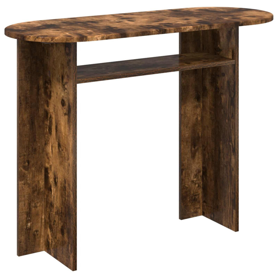 vidaXL Wandtafel Gerookt eiken 100 x 39,5 x 75 cm Bewerkt hout afbeelding 1