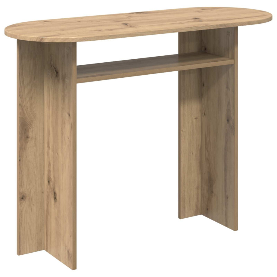 vidaXL Wandtafel Artisanaal eiken 100 x 39,5 x 75 cm Bewerkt hout afbeelding 1