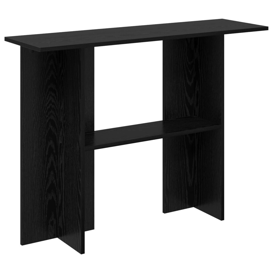 vidaXL Wandtafel Zwart eiken 100 x 30 x 75 cm Bewerkt hout afbeelding 1