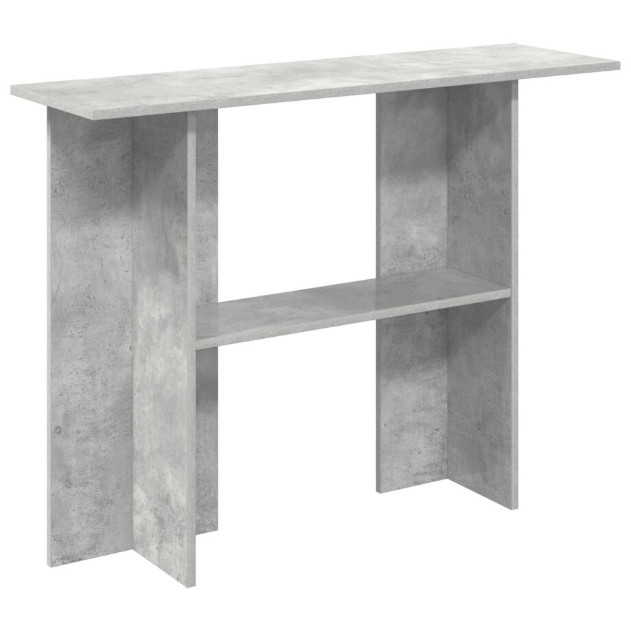 vidaXL Wandtafel Betongrijs 100 x 30 x 75 cm Bewerkt hout afbeelding 1