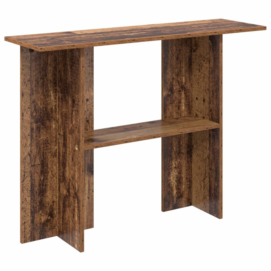 vidaXL Wandtafel Oud hout 100 x 30 x 75 cm Bewerkt hout afbeelding 1