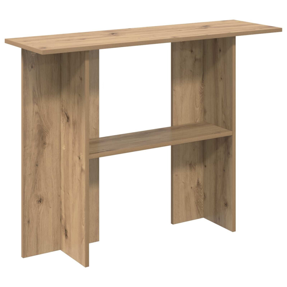 vidaXL Wandtafel Artisanaal eiken 100 x 30 x 75 cm Bewerkt hout afbeelding 1