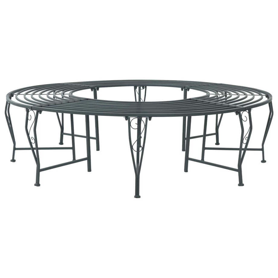 vidaXL Boom bank 8-Aantal zitplaatsen Ø 160 x 44 cm Staal Zilvergrijs vidaXL Boom bank 8-Aantal zitplaatsen Ø 160 x 44 cm Staal Zilvergrijs afbeelding 1
