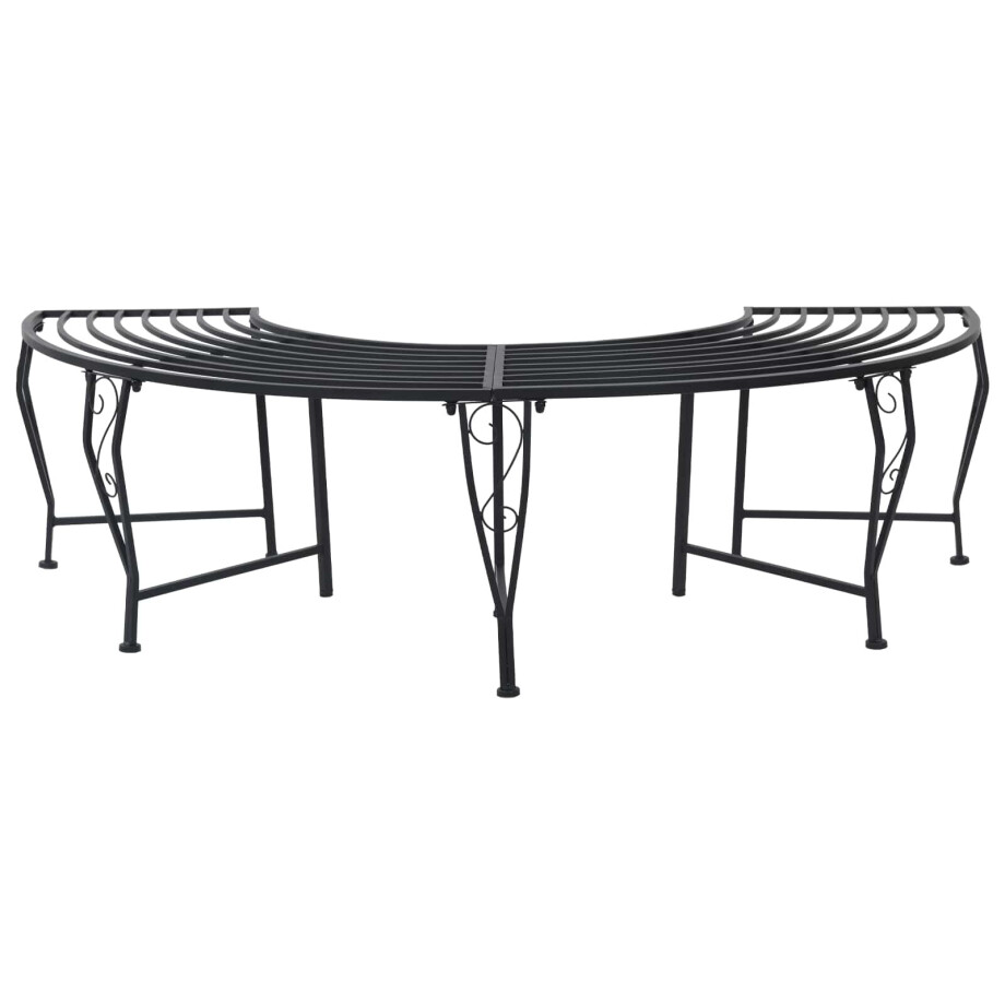 vidaXL Boom bank 4-Aantal zitplaatsen 160 x 80 x 44 cm Staal Zwart vidaXL Boom bank 4-Aantal zitplaatsen 160 x 80 x 44 cm Staal Zwart afbeelding 1
