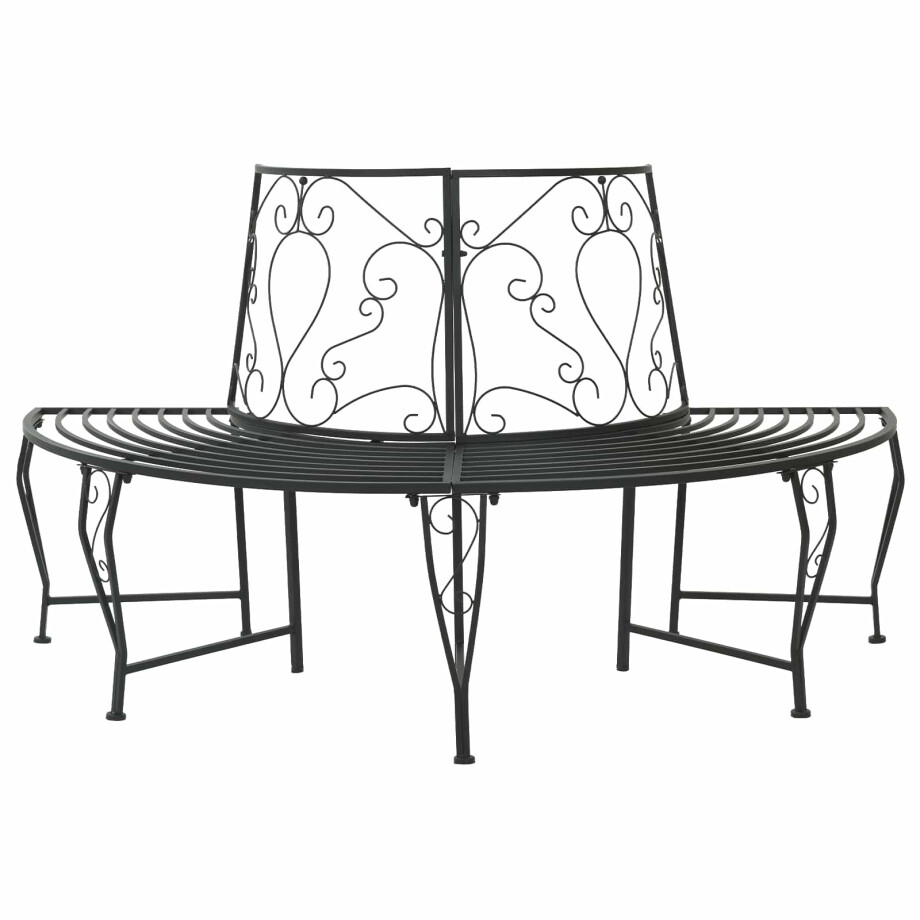 vidaXL Boom bank 4-Aantal zitplaatsen 160 x 80 x 89 cm Staal Zwart vidaXL Boom bank 4-Aantal zitplaatsen 160 x 80 x 89 cm Staal Zwart afbeelding 1