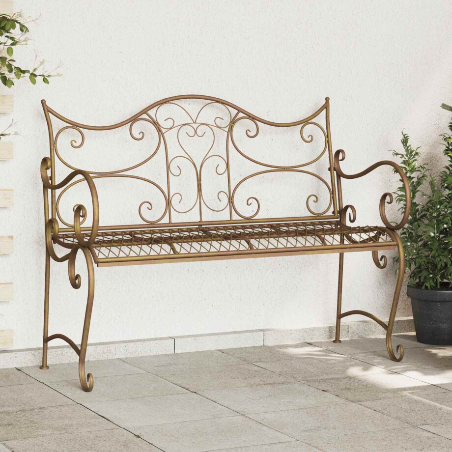 vidaXL Tuinbank 2-Aantal zitplaatsen 114 x 56,5 x 90 cm Staal vidaXL Tuinbank 2-Aantal zitplaatsen 114 x 56,5 x 90 cm Staal afbeelding 1