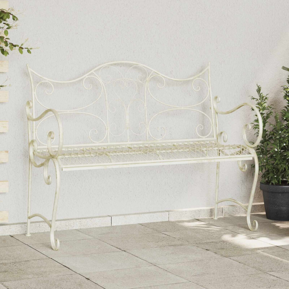 vidaXL Tuinbank 2-Aantal zitplaatsen 114 x 56,5 x 90 cm Staal vidaXL Tuinbank 2-Aantal zitplaatsen 114 x 56,5 x 90 cm Staal afbeelding 1