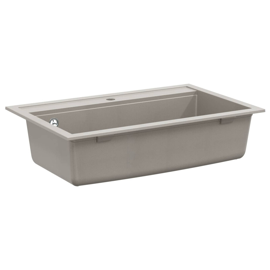vidaXL Wasbak Grijs 795 x 505 mm Graniet afbeelding 1