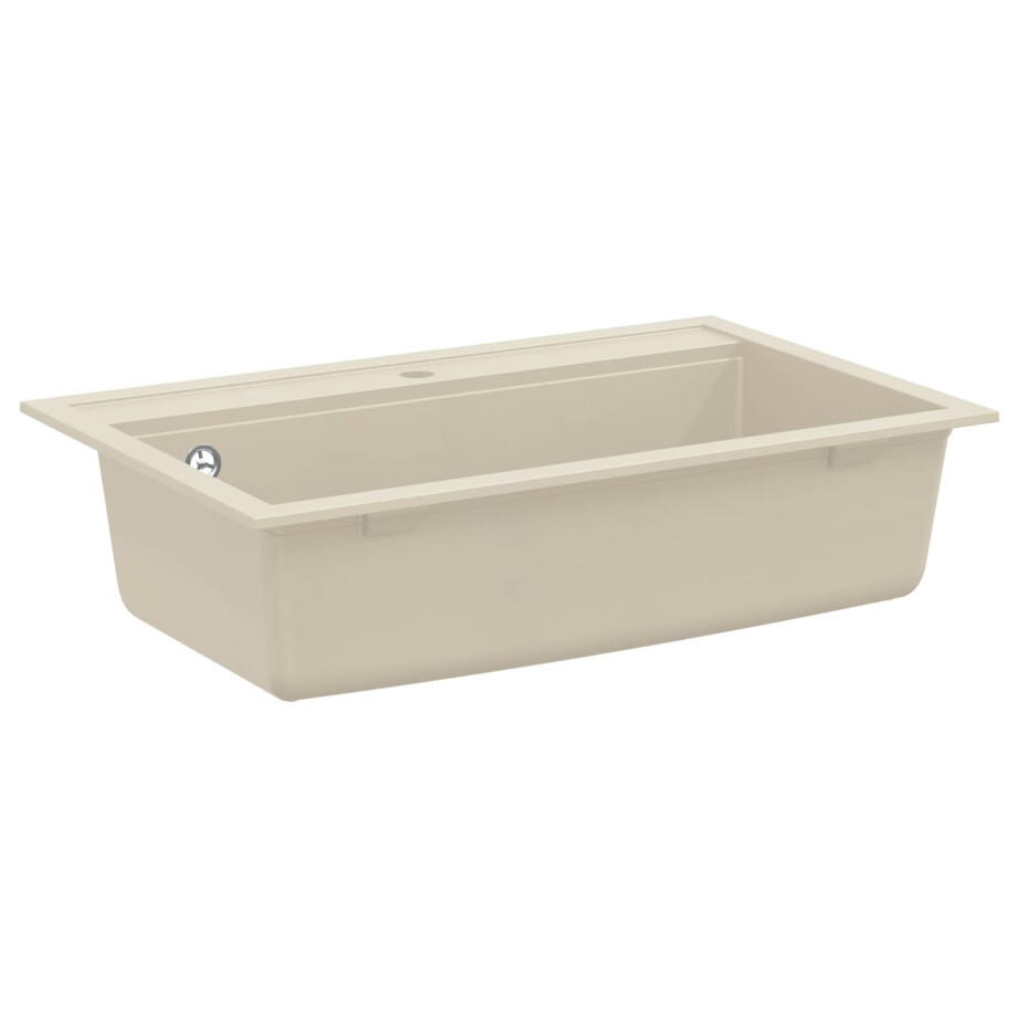 vidaXL Wasbak Beige 795 x 505 mm Graniet afbeelding 1
