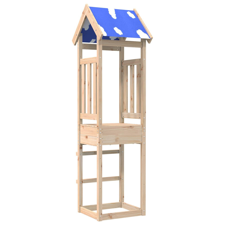 vidaXL Speeltoren Bruin 52,5 x 46,5 x 208 cm Massief grenenhout afbeelding 1