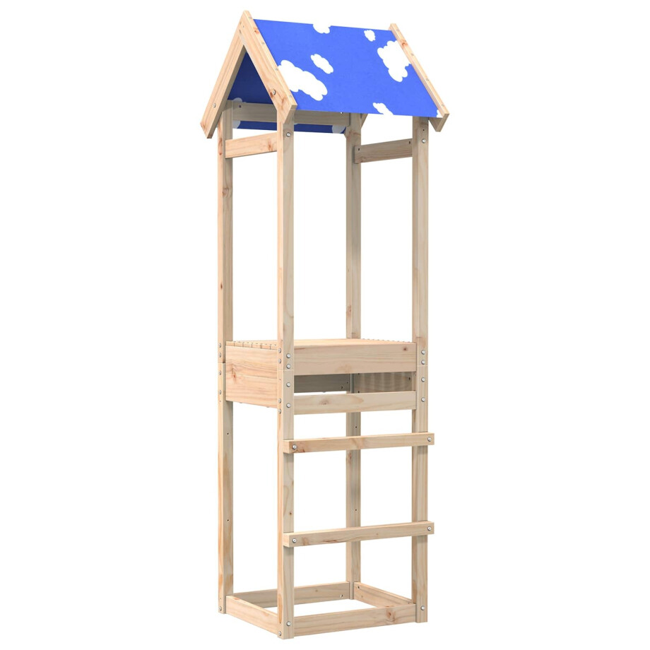 vidaXL Speeltoren Bruin 52,5 x 46,5 x 195 cm Massief grenenhout vidaXL Speeltoren Bruin 52,5 x 46,5 x 195 cm Massief grenenhout afbeelding 1