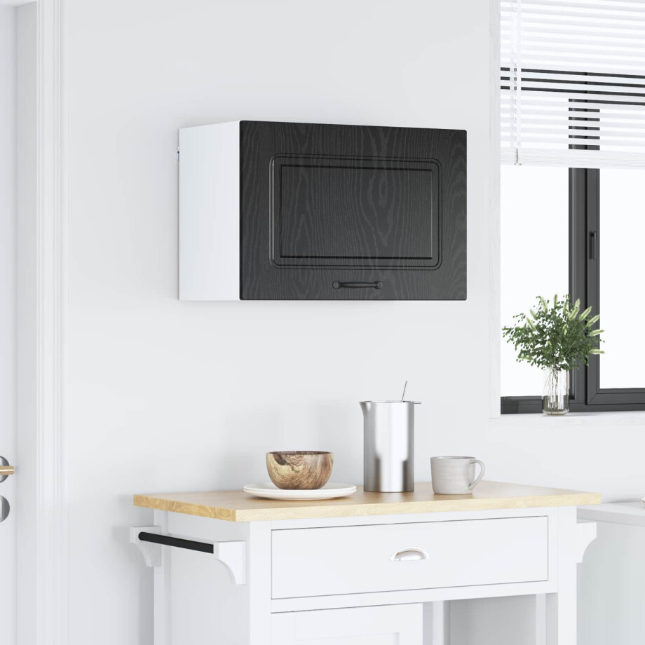 vidaXL Keukenkast Kalmar Zwart Eiken 60 x 31 x 40 cm Bewerkt hout afbeelding 1