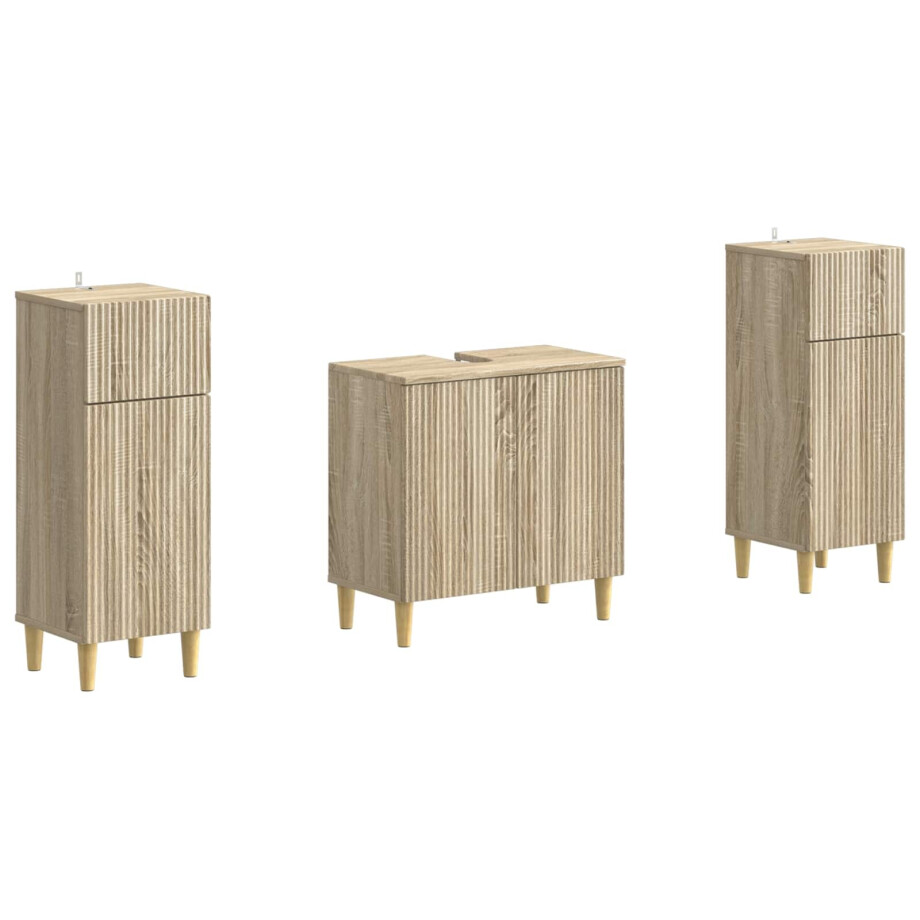 vidaXL 2-delige Badkamerkast Set ARNHEM Sonoma Eiken Bewerkt hout vidaXL 2-delige Badkamerkast Set ARNHEM Sonoma Eiken Bewerkt hout afbeelding 1
