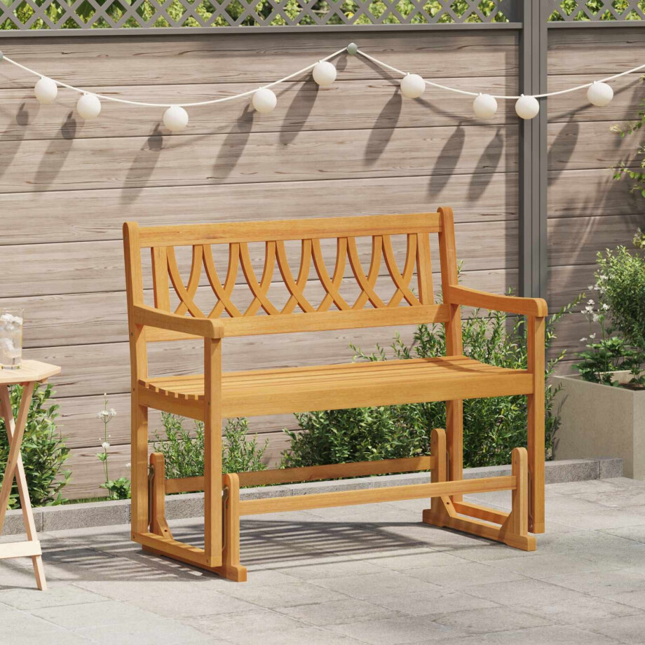 vidaXL Tuin Glider Bank Naturel 110 x 59 x 97 cm Massief Acaciahout afbeelding 1