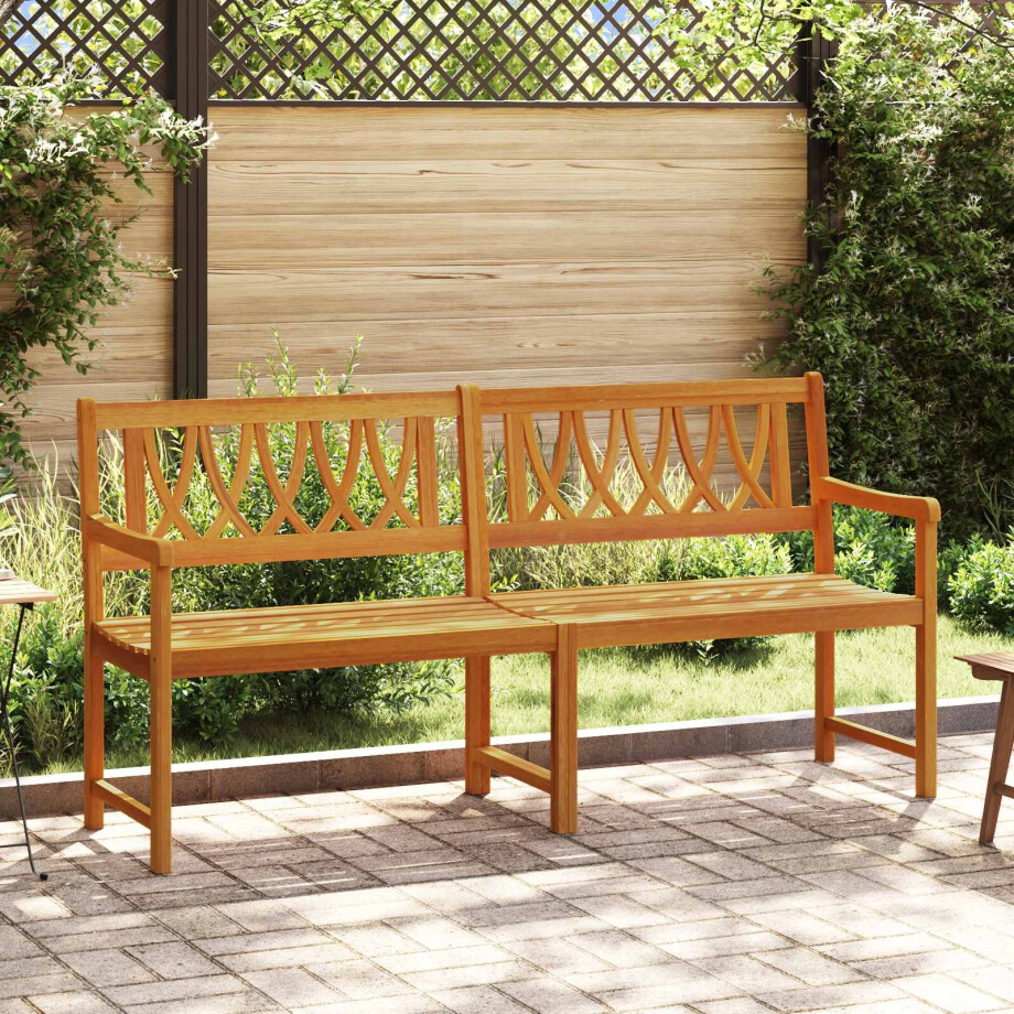 vidaXL Tuinbank Naturel 180 x 55,5 x 90 cm Massief Acaciahout vidaXL Tuinbank Naturel 180 x 55,5 x 90 cm Massief Acaciahout afbeelding 1