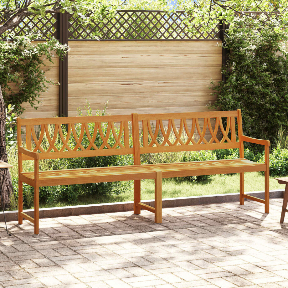 vidaXL Tuinbank Naturel 220 x 55,5 x 90 cm Massief Acaciahout vidaXL Tuinbank Naturel 220 x 55,5 x 90 cm Massief Acaciahout afbeelding 1