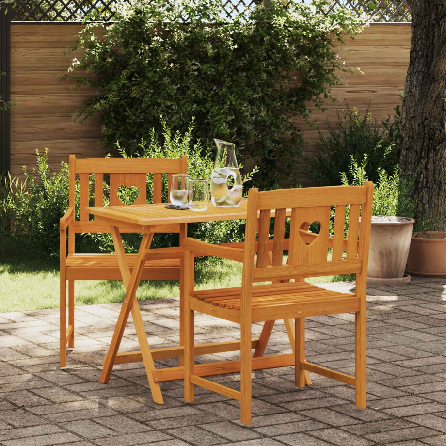 vidaXL Tuinstoelen 2 pcs Naturel Massief Acaciahout afbeelding 1